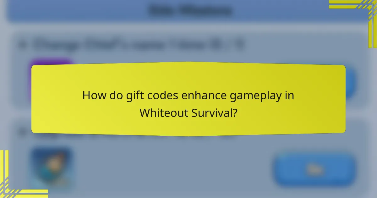 How do gift codes enhance gameplay in Whiteout Survival?