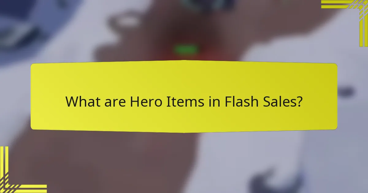 What are Hero Items in Flash Sales?